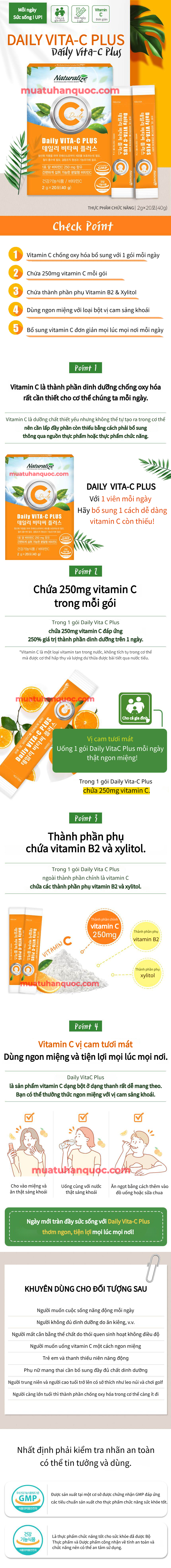 Mua Từ Hàn Quốc Thực Phẩm Bổ Sung Vitamin C Naturalize Mua Từ Hàn Quốc