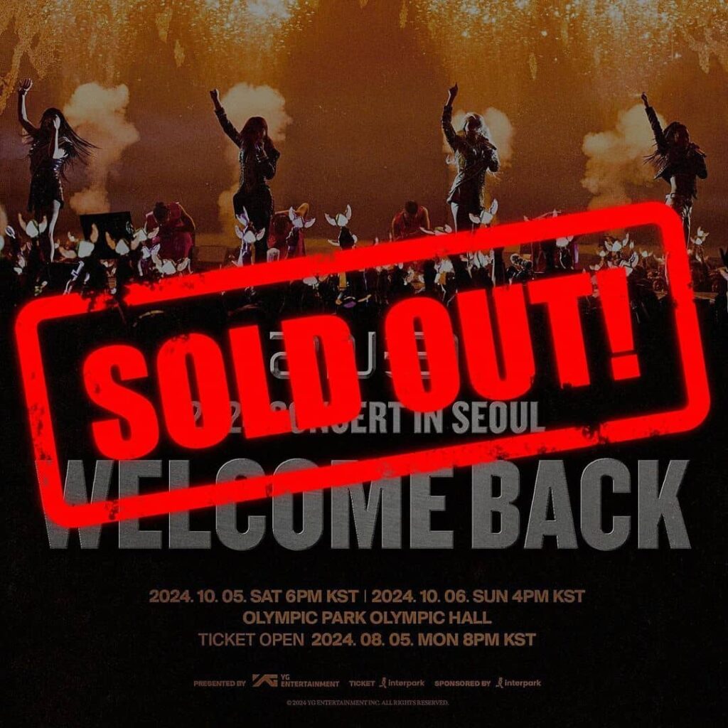 Mua Từ Hàn Quốc Vé Concert 2024 2ne1 Concert Welcome Back in Seoul Chính Thức Sold out