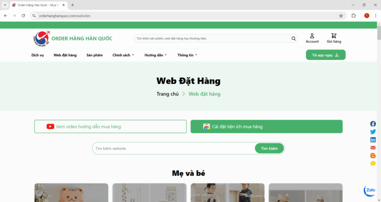 hàng nội địa Hàn