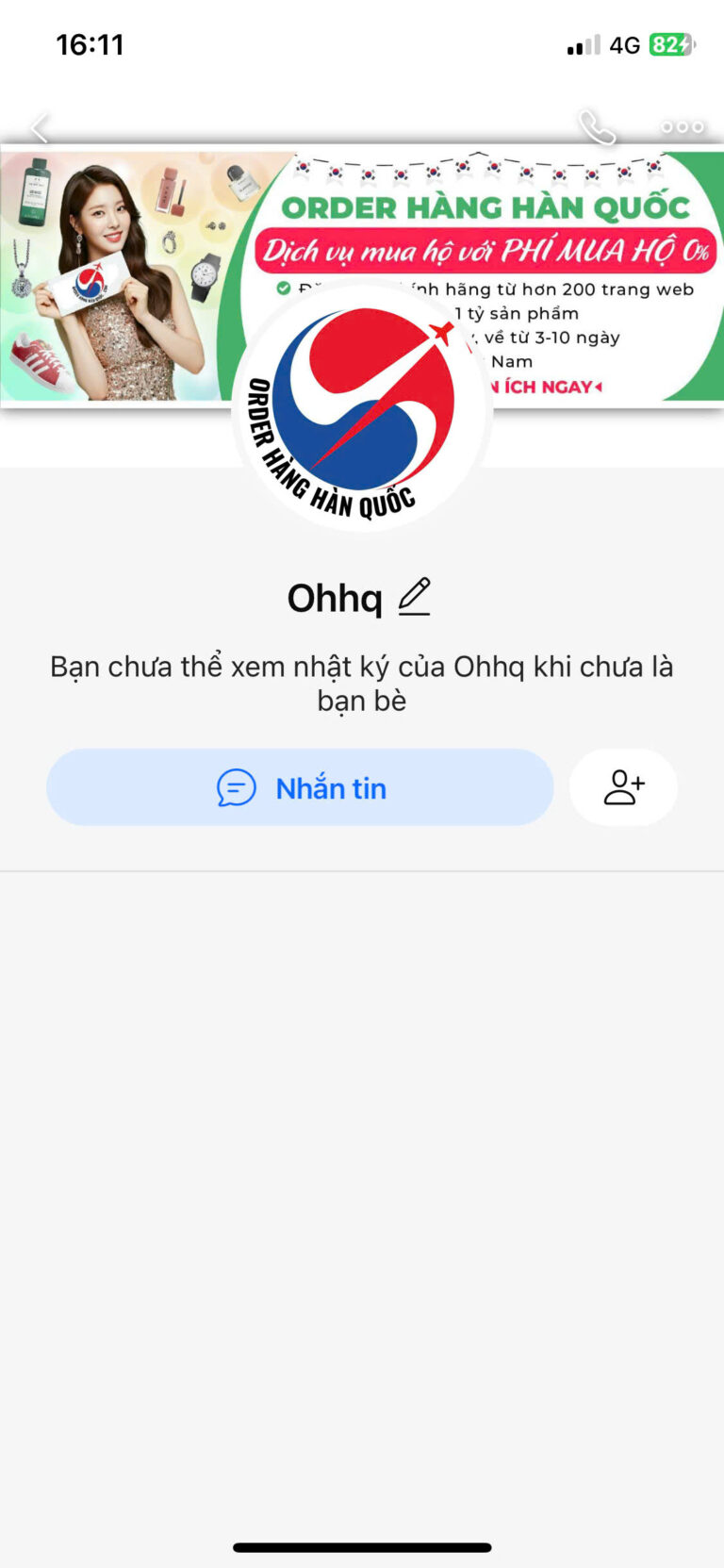 order hàng hàn quốc zalo